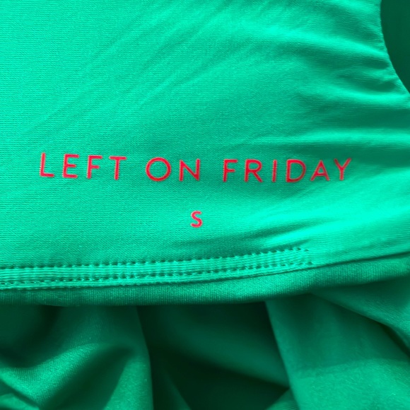 Left on Friday double scoop suit one piece partial open back light green nwot - Picture 6 of 6
